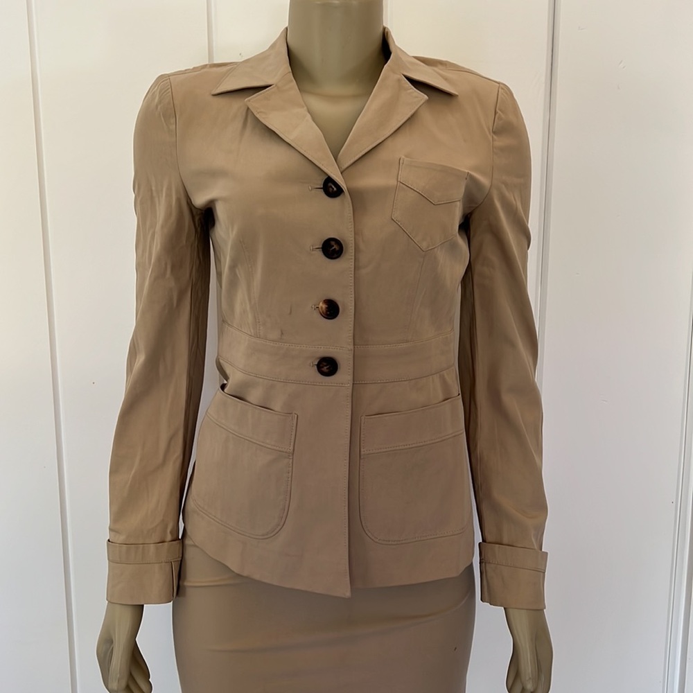 Prada beige/tan blazer and skirt suit - Size 40IT/ US4